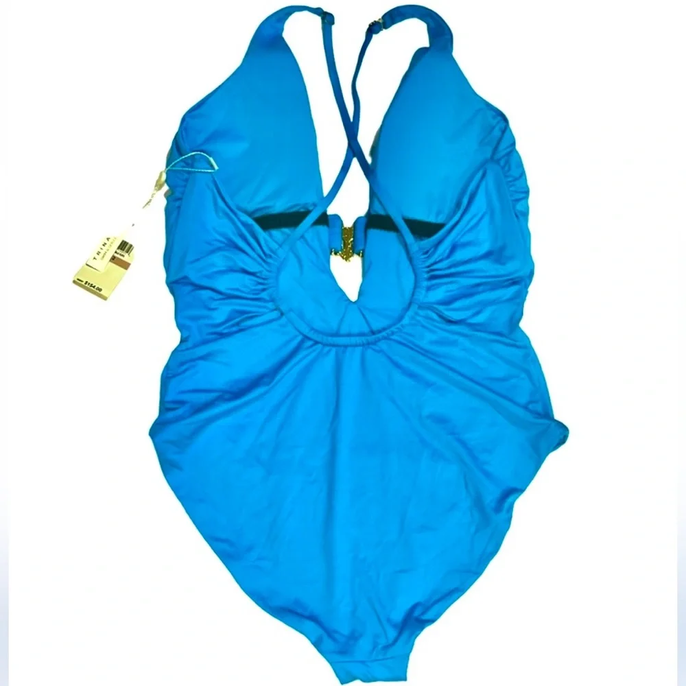 Trina Turk Monaco Solid Plunge One Piece - Picture 8 of 16